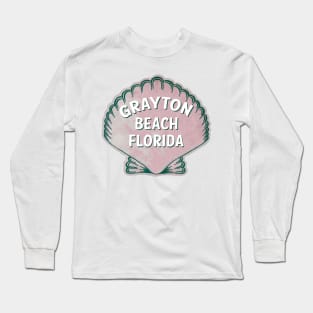 Grayton Beach Florida Vintage Shell Long Sleeve T-Shirt